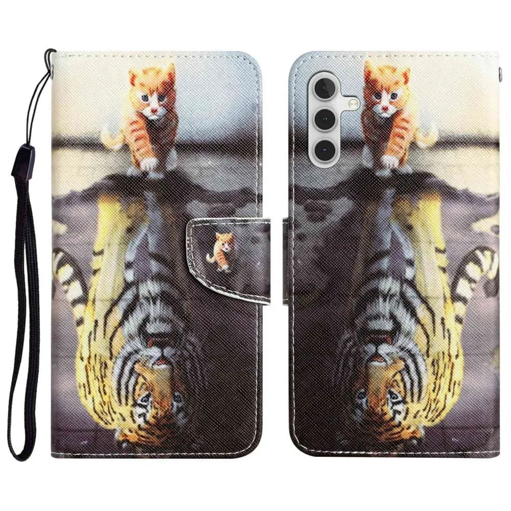 Wonderland Samsung Galaxy A14 Flippetui - Tiger