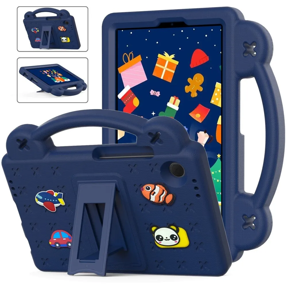 Til Samsung Galaxy Tab A9 EVA Foam Stativdeksel - Mørkeblå