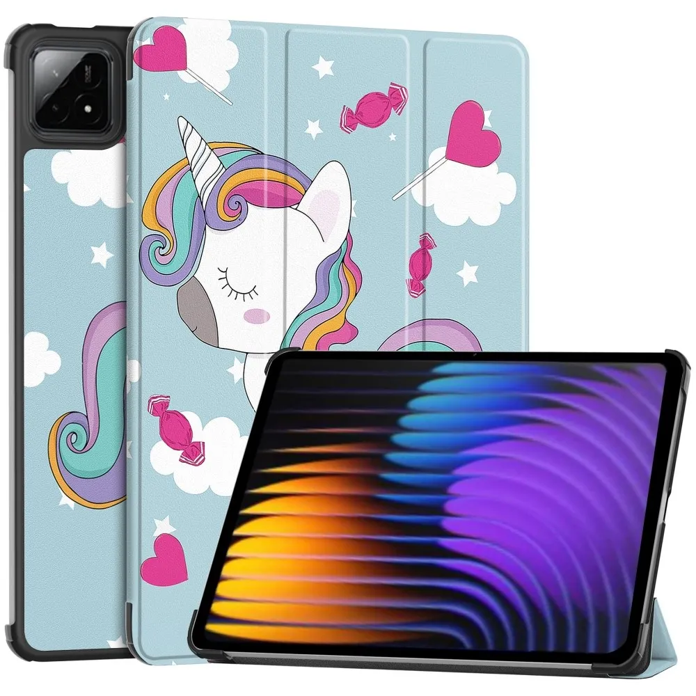 Xiaomi Pad 7 Case Pattern Print Leather Stand Tablet Cover - Horse