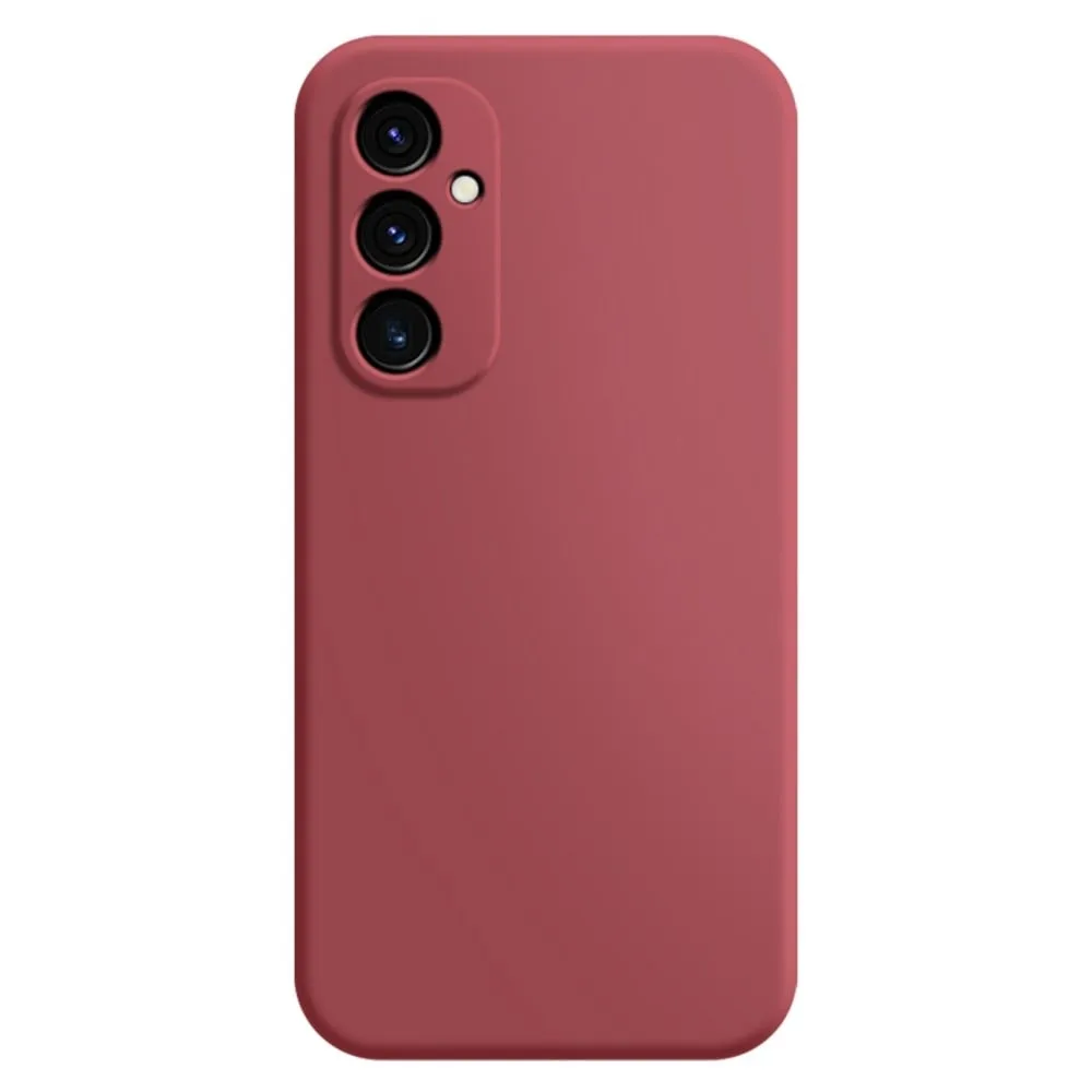 Mikrofiberfôret deksel i mykt gummi for Samsung Galaxy A25 - Rød