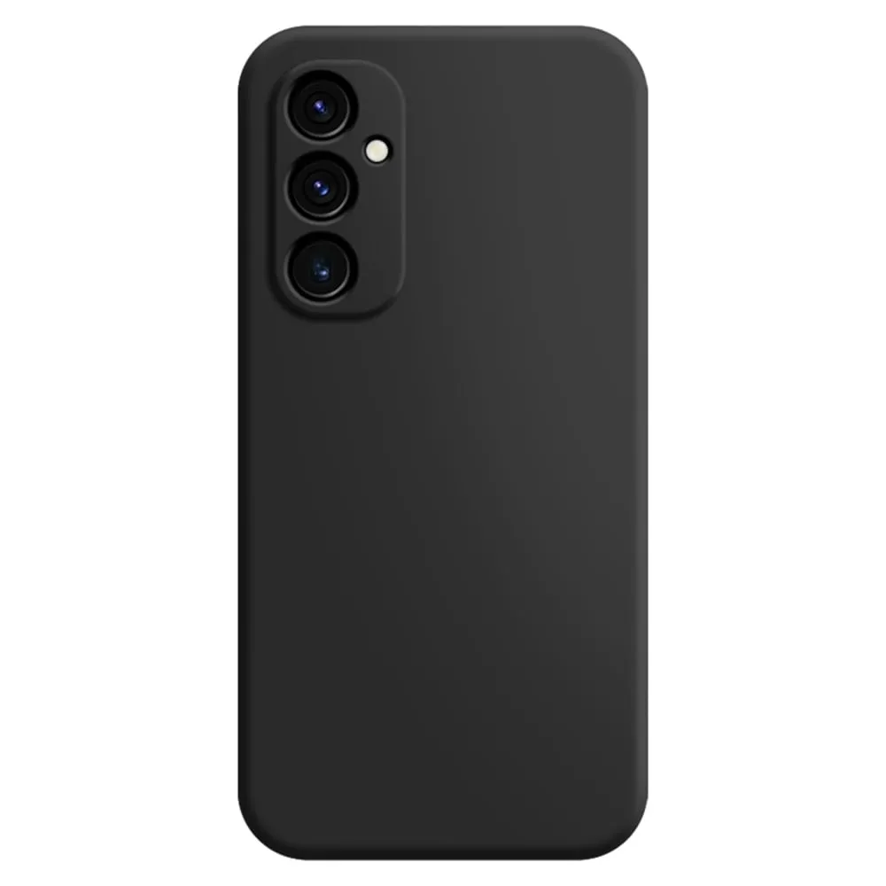 Mikrofiberfôret deksel i mykt gummi for Samsung Galaxy A25 - Svart
