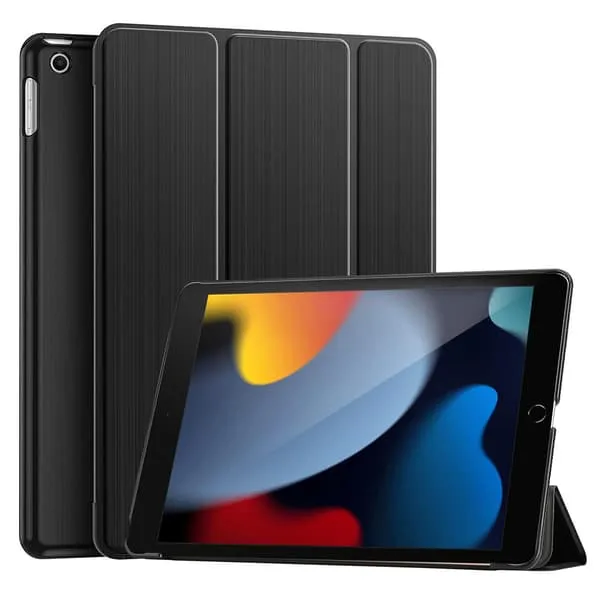 Trifold-etui med stativ for iPad 10,2" 2019 - Svart