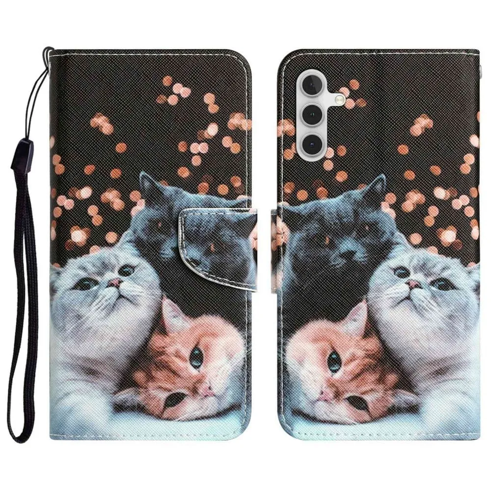 Wonderland Samsung Galaxy A14 Flippetui - Tre Katter