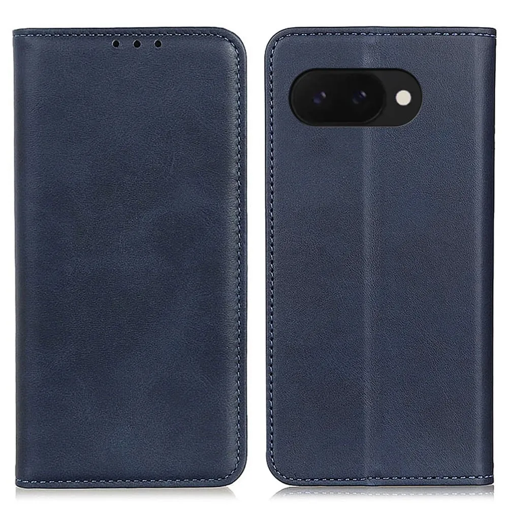Skinn-etui i lommebok-stil for Google Pixel 9a - Blå