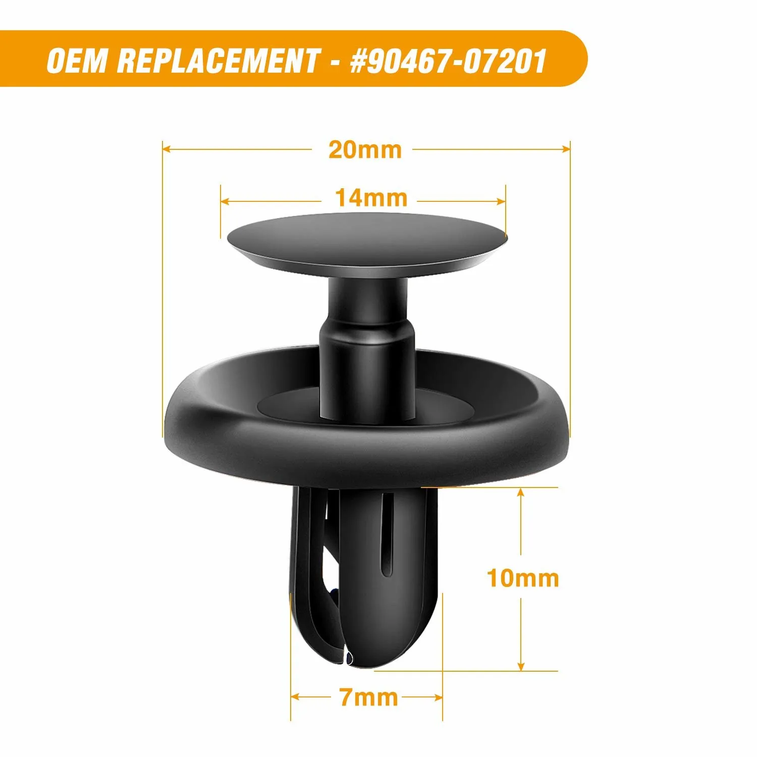 10X Universal plastklips passer til Toyota / Lexus 9046707201