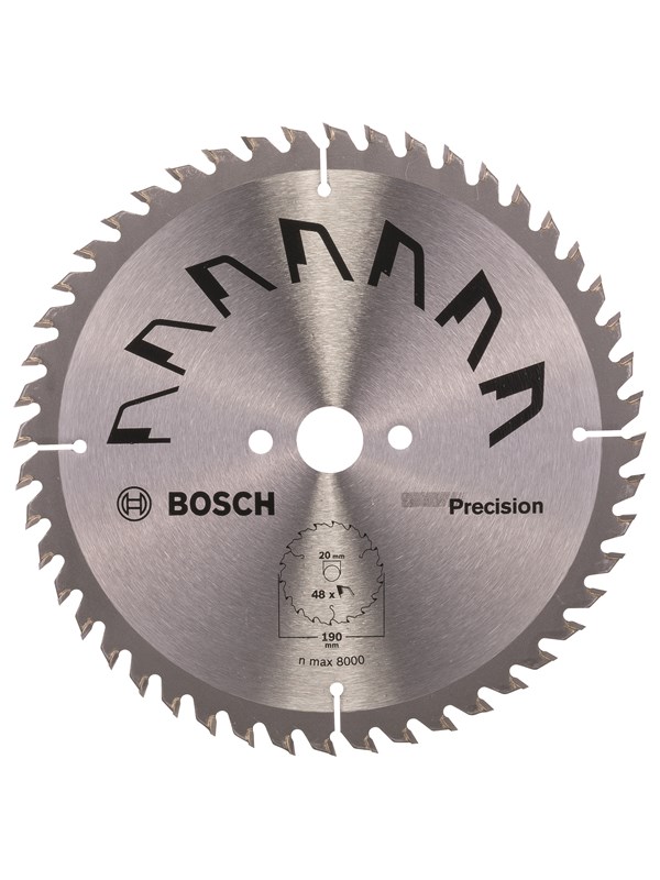 Bosch Sirkelsagblad PRECISION D= 190 mm, borediameter= 20 mm, T= 48
