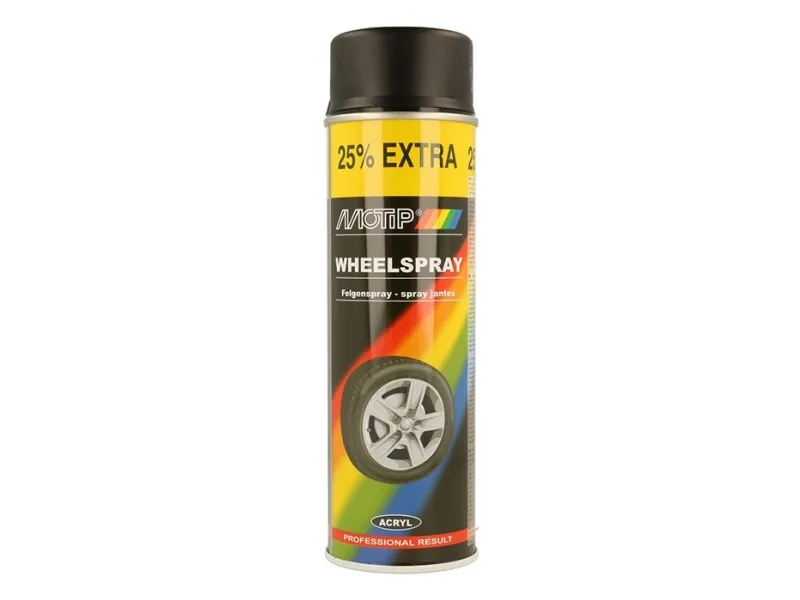 Motip Universallak Fælgspray sort mat 500ml.