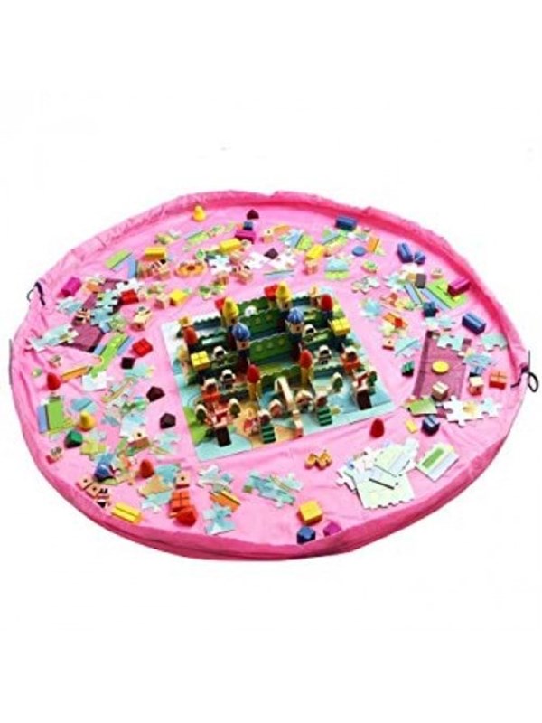 Pro Leketeppe & oppbevaringspose for Lego og leker - Rosa