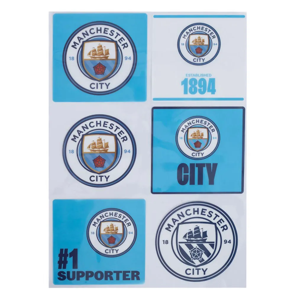 Manchester City FC Car Decal Set (Pack of 6)