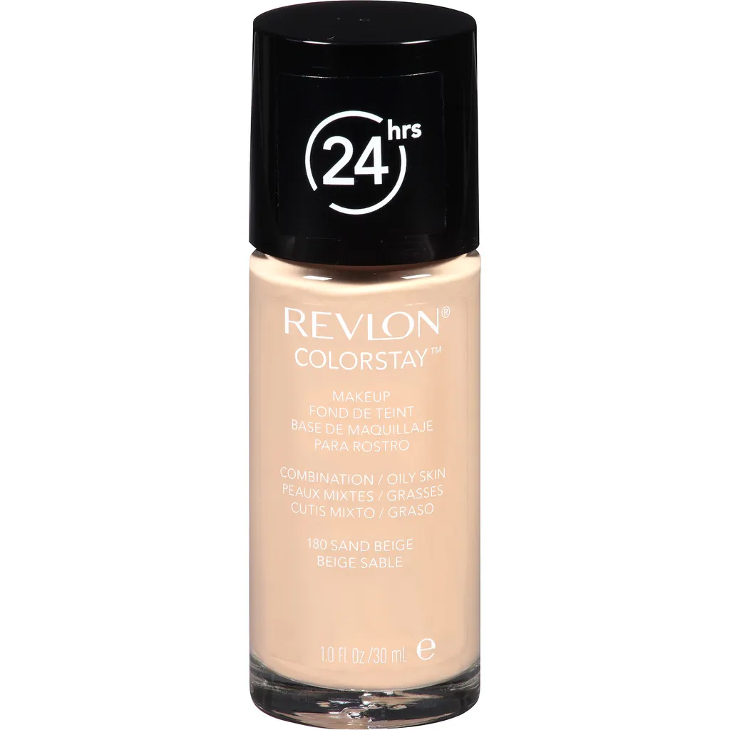 Revlon Colorstay Liquid Foundation Makeup for Combination & Oily Skin SPF15 Medium to Full Coverage 30ml Matte Finish Sand Beige