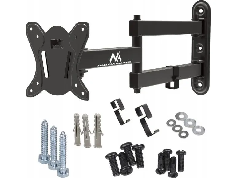 Maclean veggfeste for TV/monitor maks VESA 100x100, 13-32", 30 kg, svart MC-417