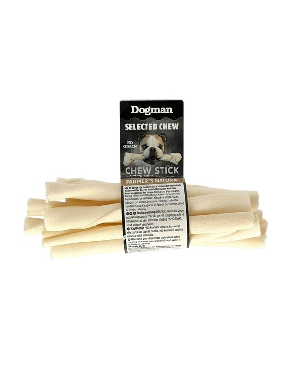 Dogman Selected Chewing sticks Nature 10p White 12.5cm