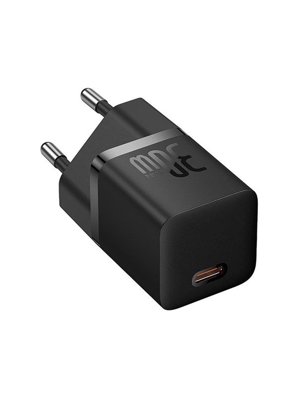 Baseus GaN5 30W Wall Charger with 100W USB-C to USB-C Cable - Black