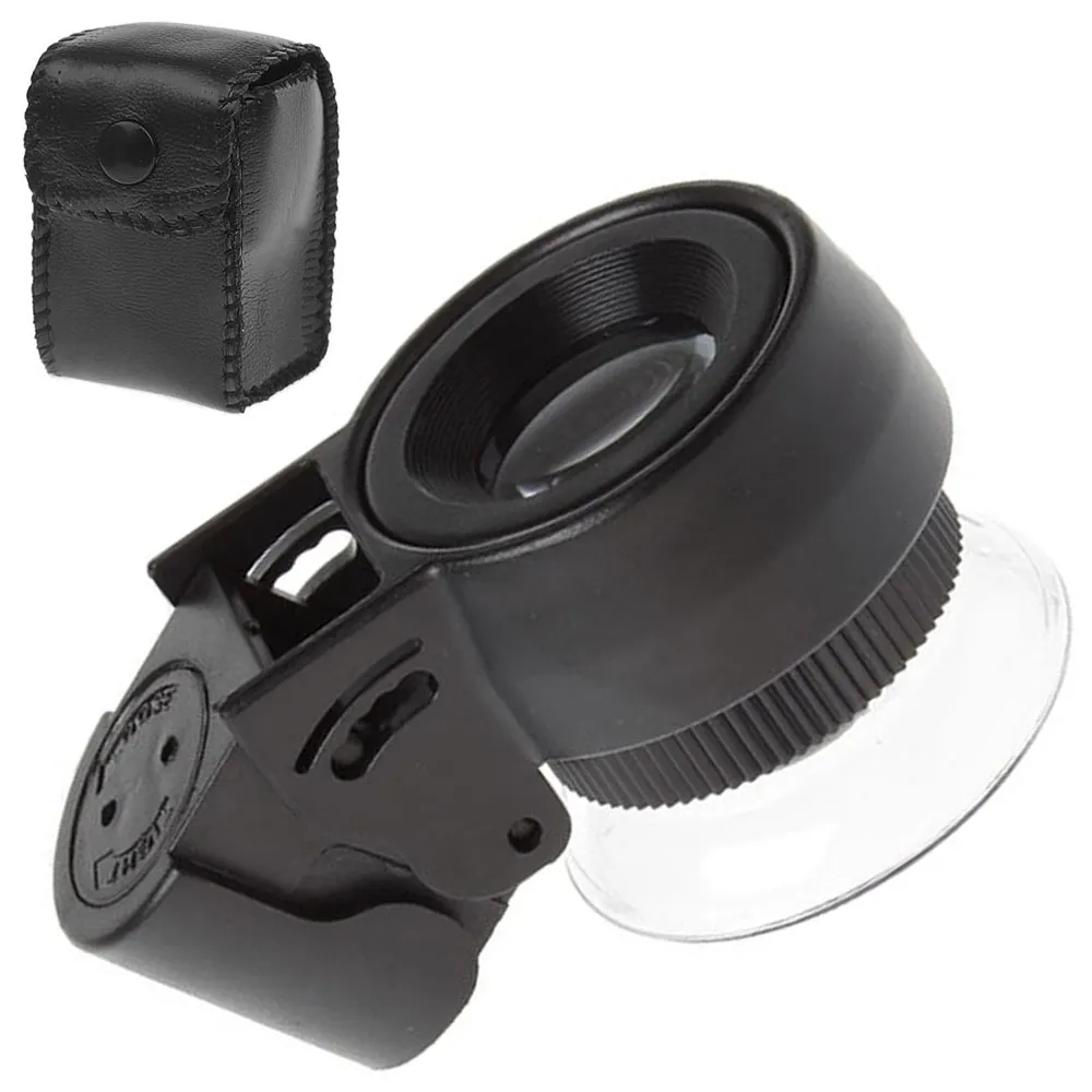 Gullsmedlupe 2 LED UV 45x glass