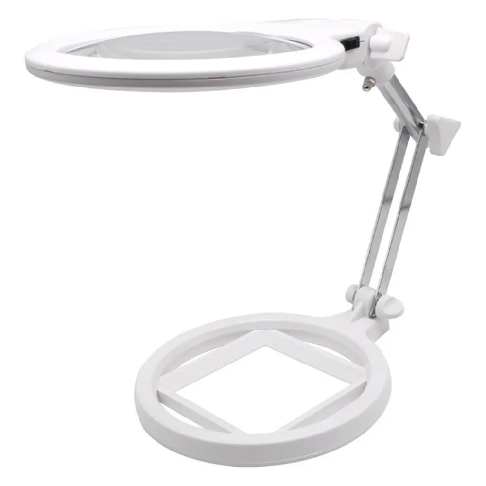 Sammenleggbar stor forstørrelsesglass med LED - lampe 2,5 x 130mm