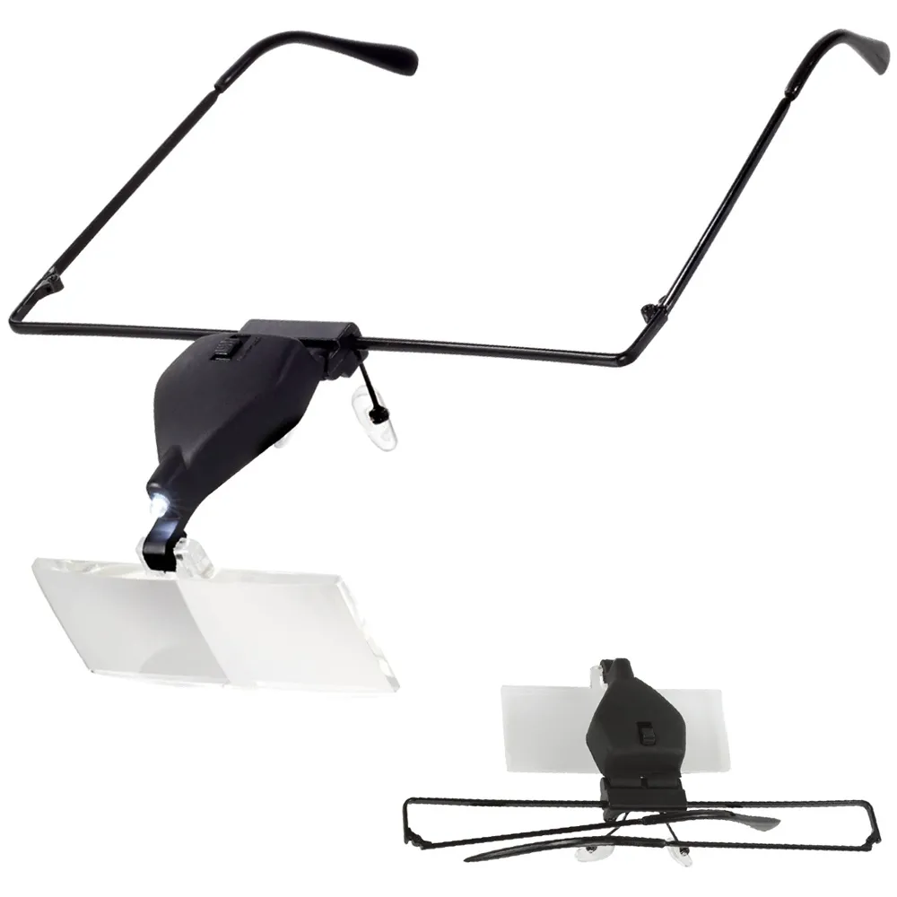Forstørrelsesbriller med LED - Forstørrelse 1,5x-3,5x