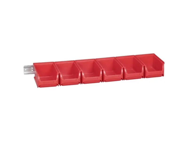 Allit 457060 Oppbevaringskasser stablebare (L x B x H) 615 x 165 x 75 mm Rød 1 stk