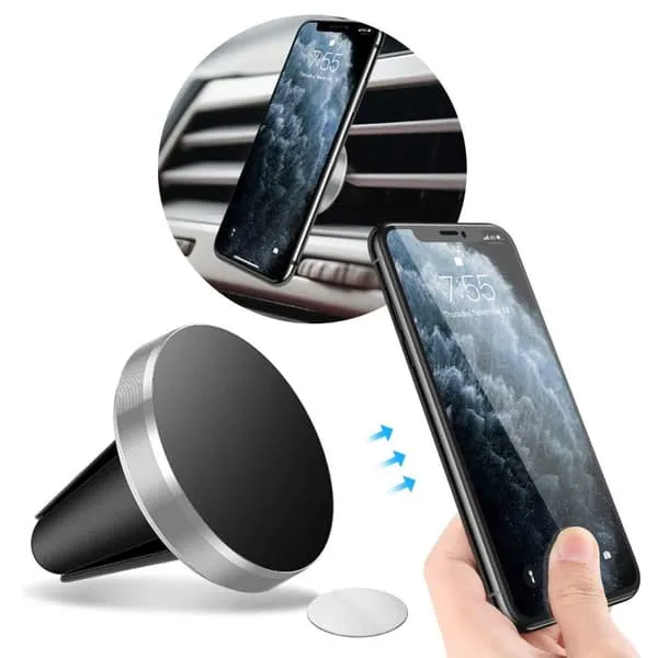 Magnet mobilholder til bilventilasjon Griller bilholder sølv
