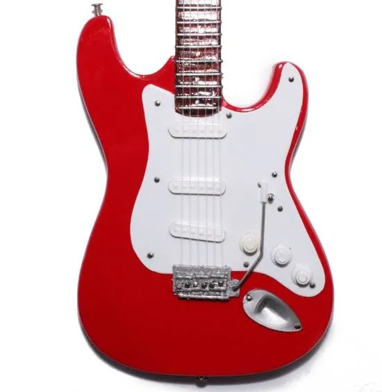 Mini guitar: Dire Straits - Mark Knopfler - Fender Stratocaster Red