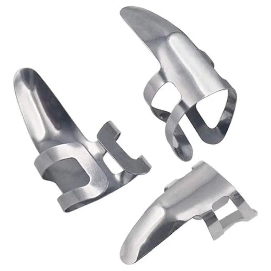 3x fingerplekter for gitar - rustfritt stål