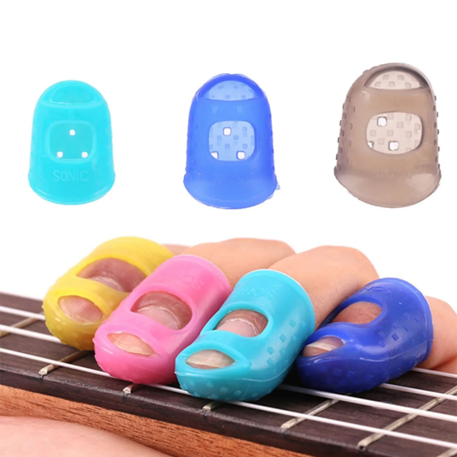 5-Pak - Gitar Fingerskydd - Beskytter Fingre - Large