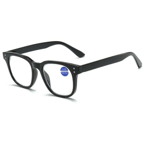 Moderne lesebriller Anti Blue Light [Velg styrke] Svart