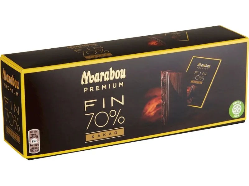 Chokolade Marabou Premium Dark 70% 10g - (21 stk.)