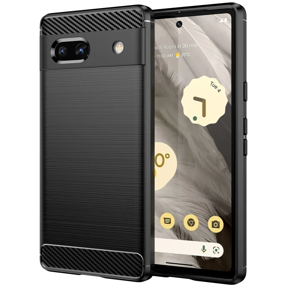 Carbon Flex Google Pixel 7a deksel - Svart