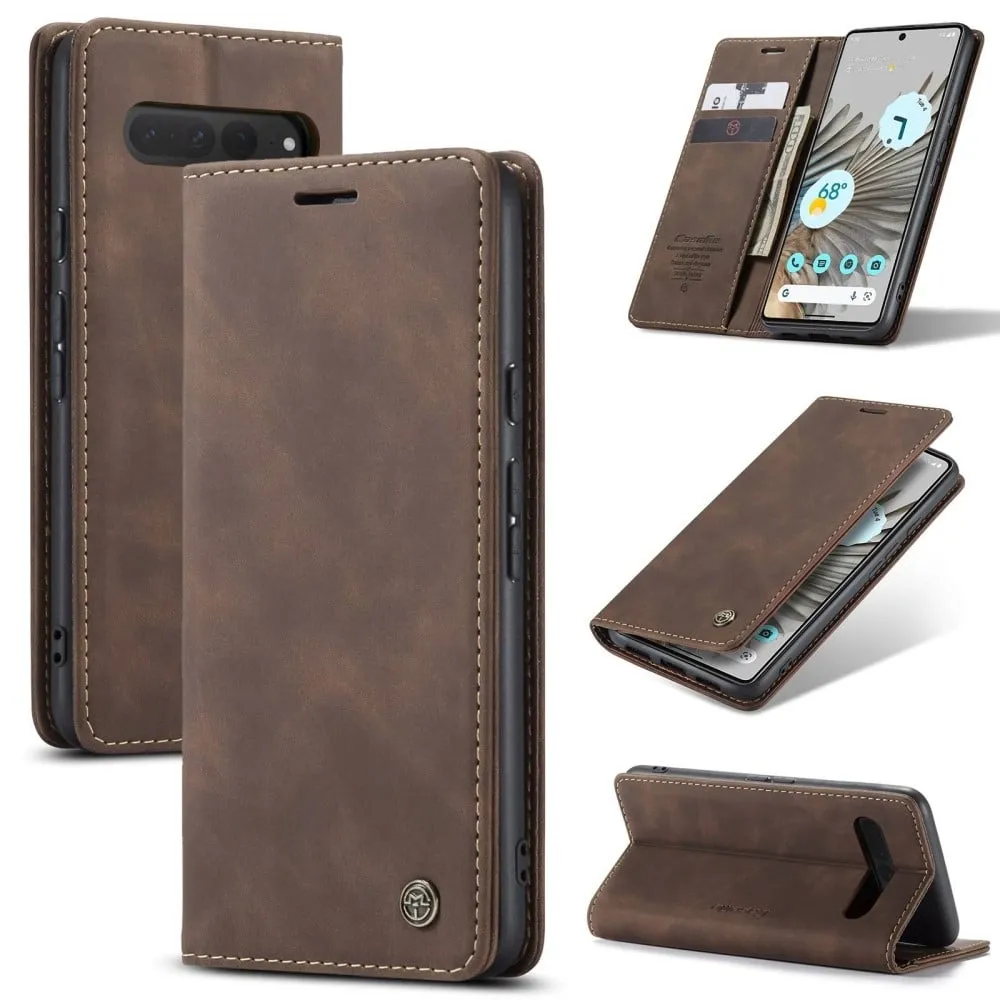 CaseMe Google Pixel 7 Pro Vintage Etui - Kaffe