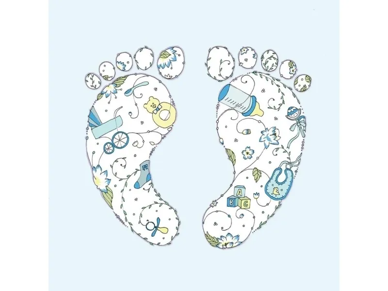 Clear Creation kort Swarovski kvadrat CL1909 fødsel gutt