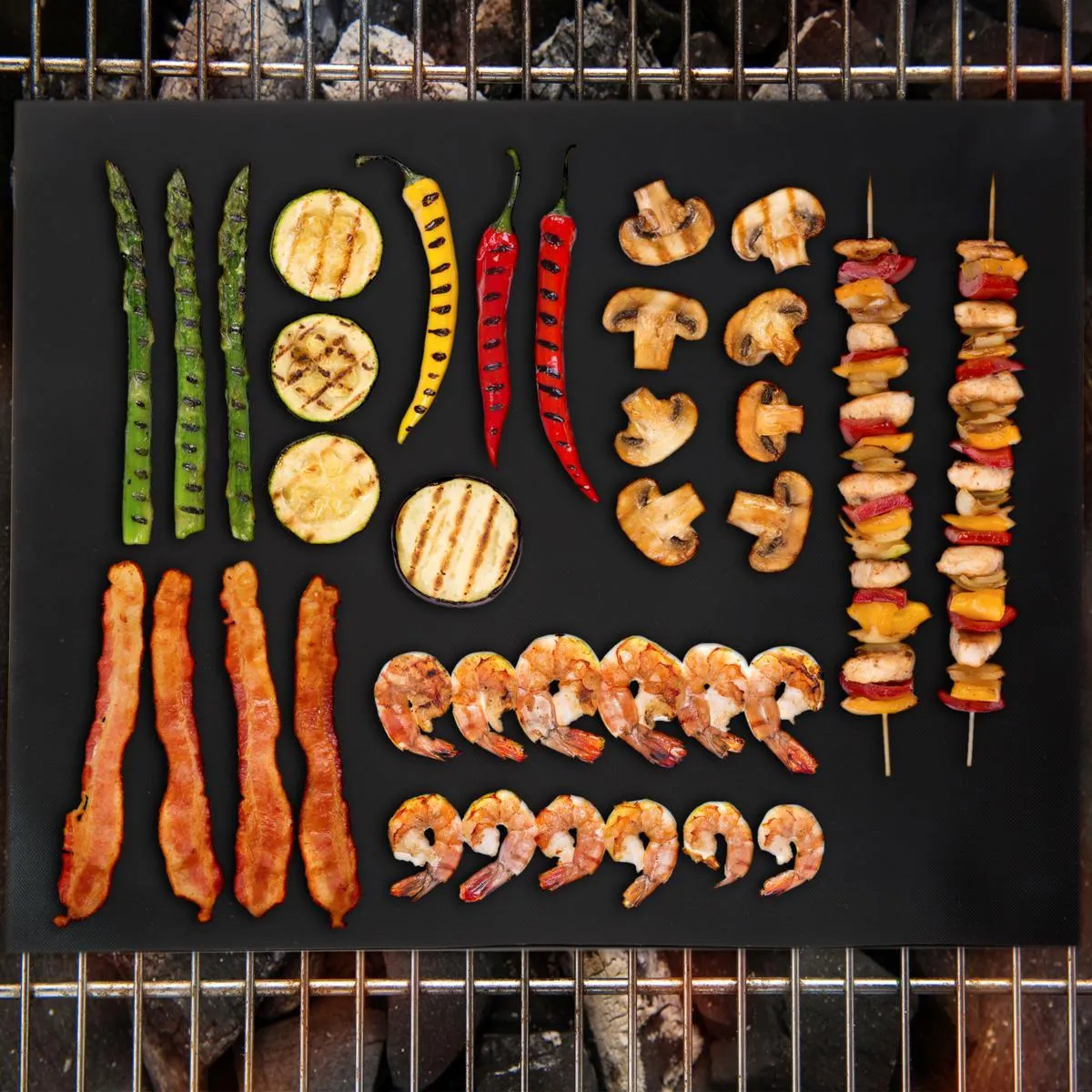 2X Grillmatte Coaster for grill og stekeovn 40X33 cm