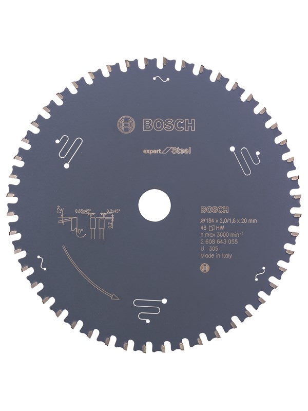 Bosch Sirkelsagblad Expert for Steel 184 x 20 x 2,0 mm, 48