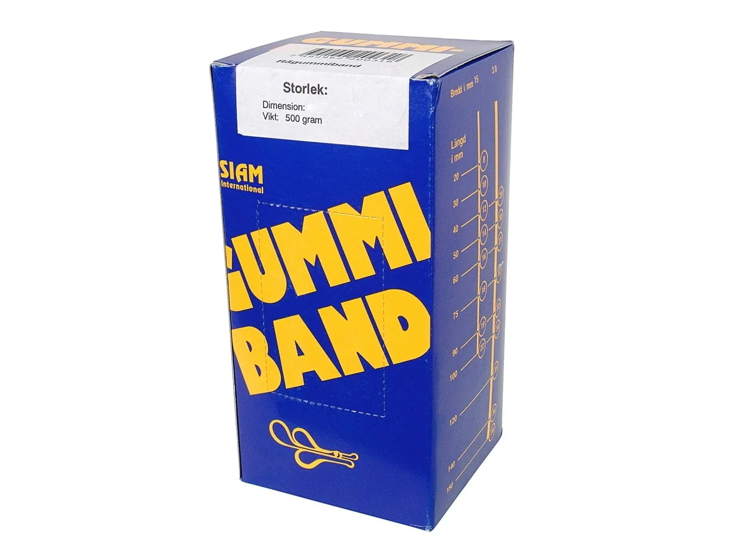 Gummibånd nr. 64 90x6,0mm natur (500g)