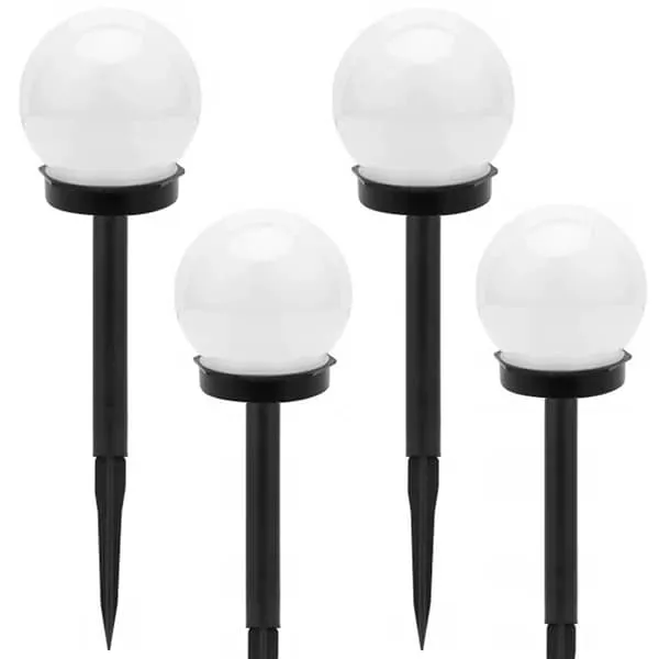 4-Pack solcellelamper Globe Hagebelysning
