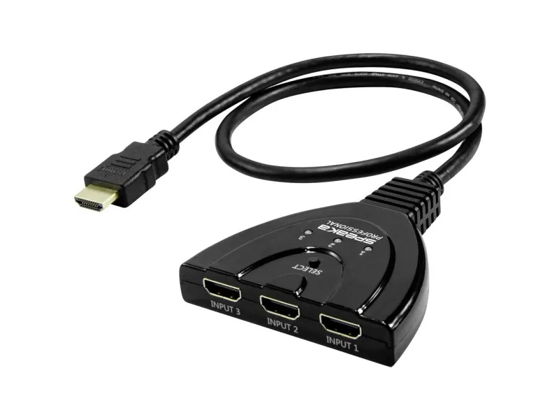 SpeaKa Professional SP-HDSW-200 HDMI-switch 3 porter 8K UHD-kompatibel 7680 x 4320