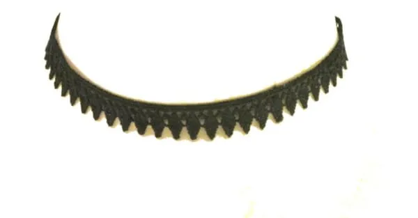 Choker-kjede - svart stoff