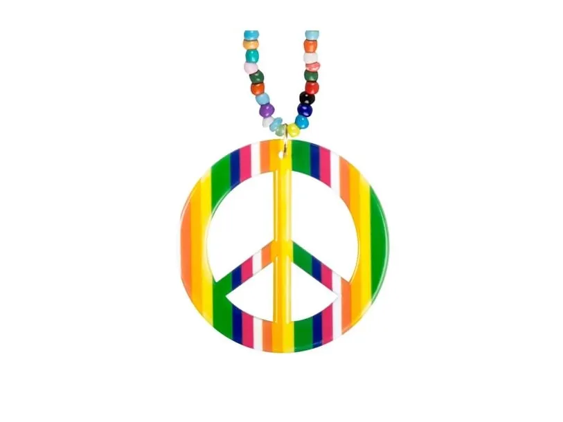 Peace halskæde regnbue