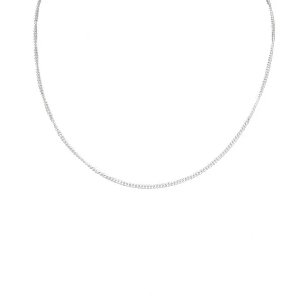 Tynn sølvkjede halskjede halskjede kjede lenke sølv 1,8 mm