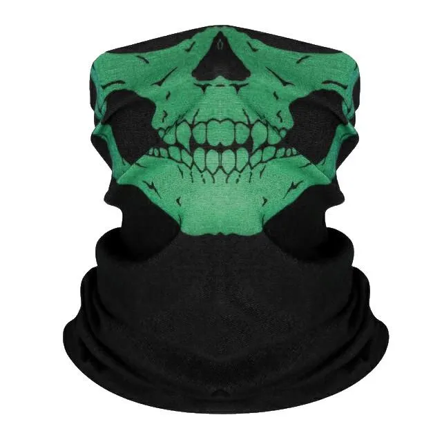 Hodeskallemaske - Mørkegrønn - Skjerf - Bandana - Halsmansjett - Skimaske