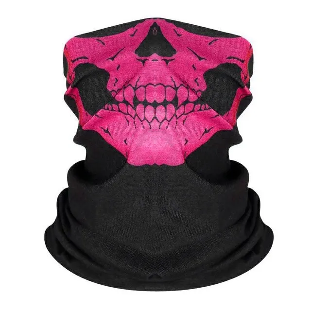 Hodeskallemaske - Mørkerosa - Skjerf - Bandana - Halsmansjett - Skimaske