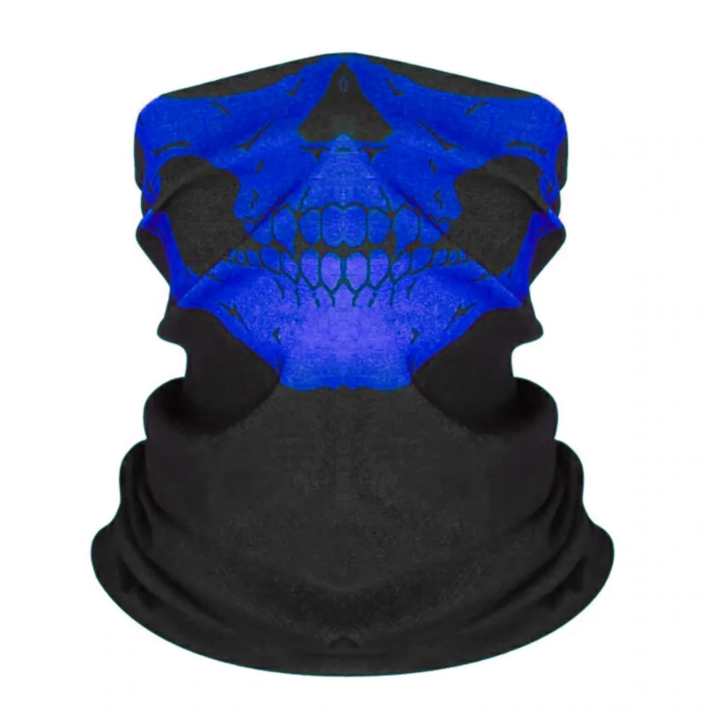 Hodeskallemaske - Blå - Paintball - Skjerf - Bandana - Halstørkle