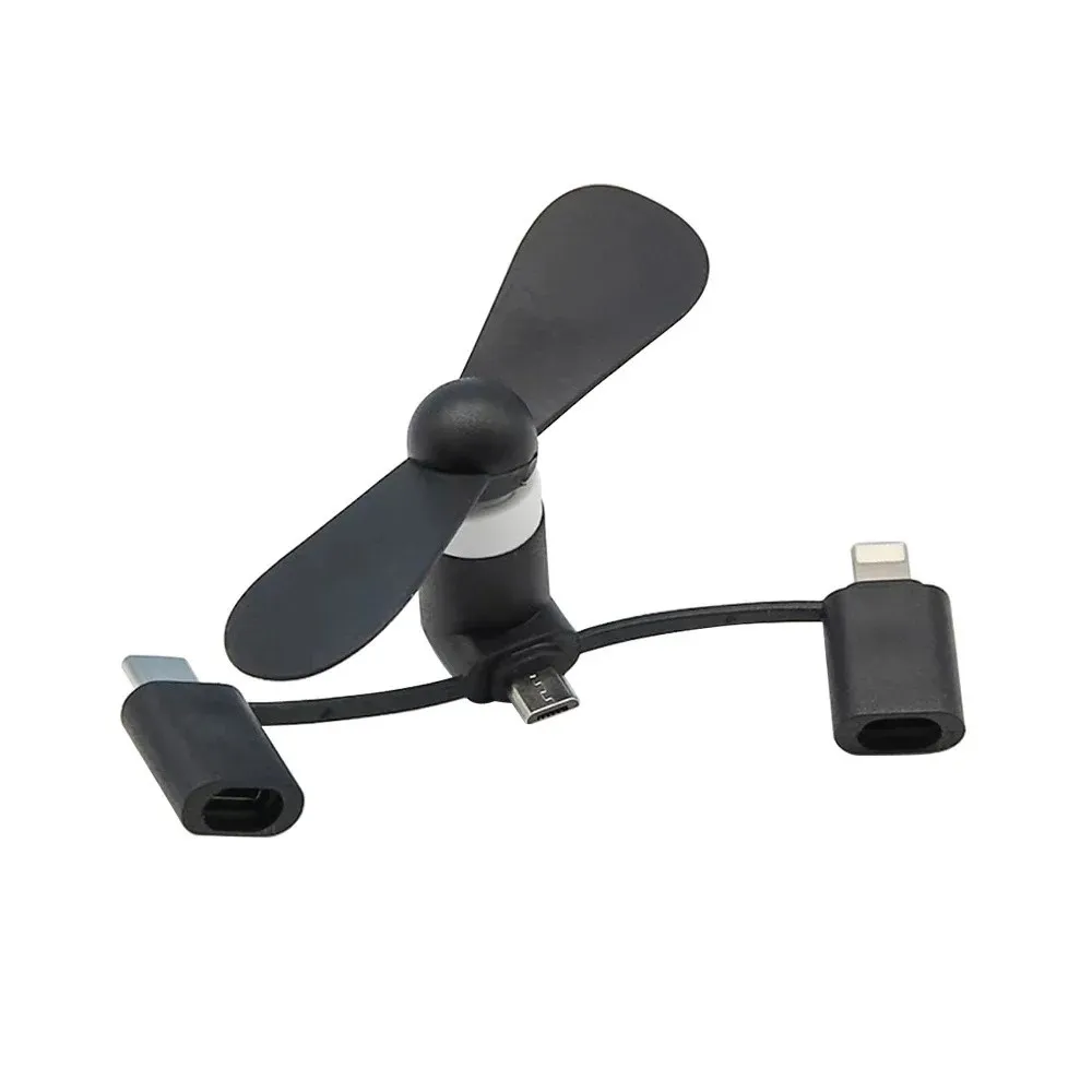 Vifte Kjølevifte Micro USB USB-C Lightning Mini Vifte Bærbar Smarttelefon Bærbar PC