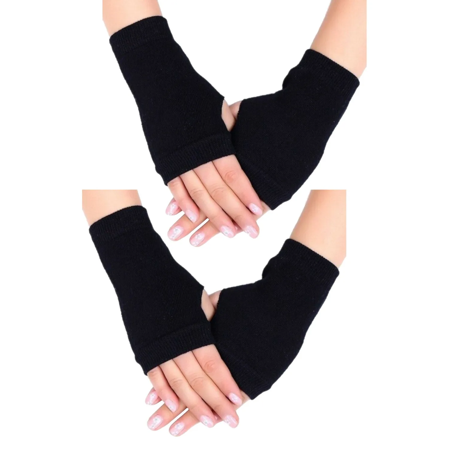 Square Mittens - Dobbelpakning - Håndleddsvarmere [15 cm] - Svart