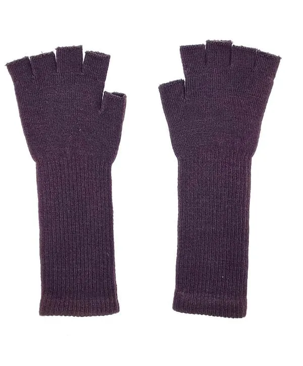 Fingerløse hansker - mørk brun