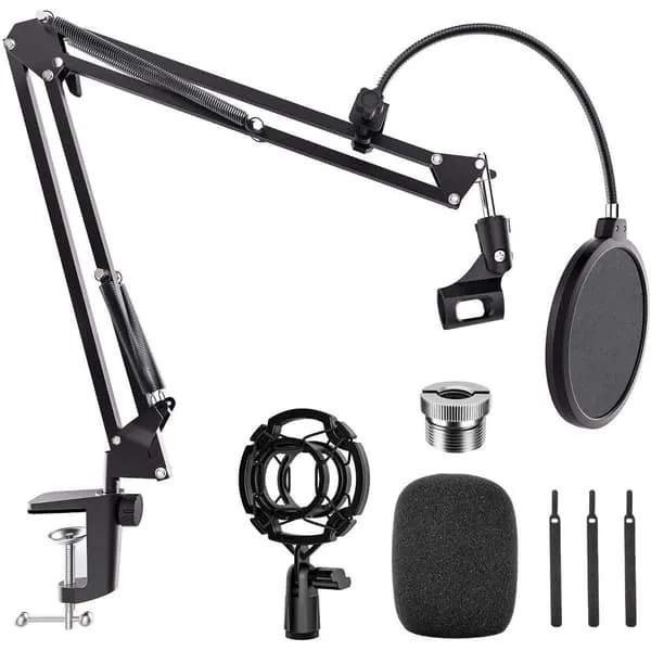 Tabellmontering NÖRDIC mikrofonpasser passer også til blå Yeti og Blue Snowball 5/8 tommers adaptermikrofonarm