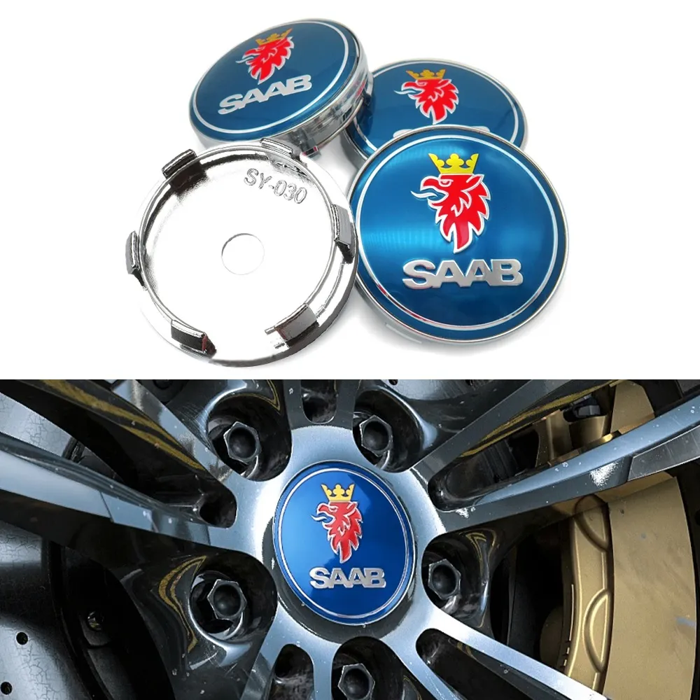 SAAB Senterkopper / Hjulnav Bil Emblem - 4-pak - 60mm