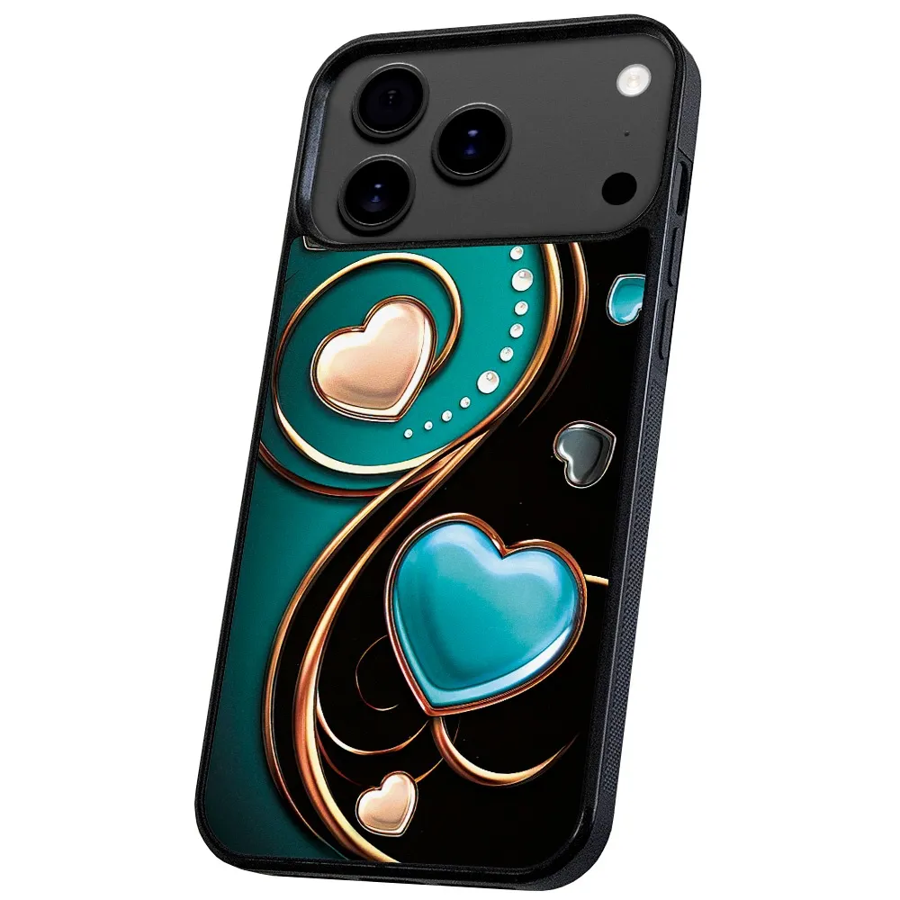iPhone 17 Pro Max - Deksel/Mobildeksel Hjerter