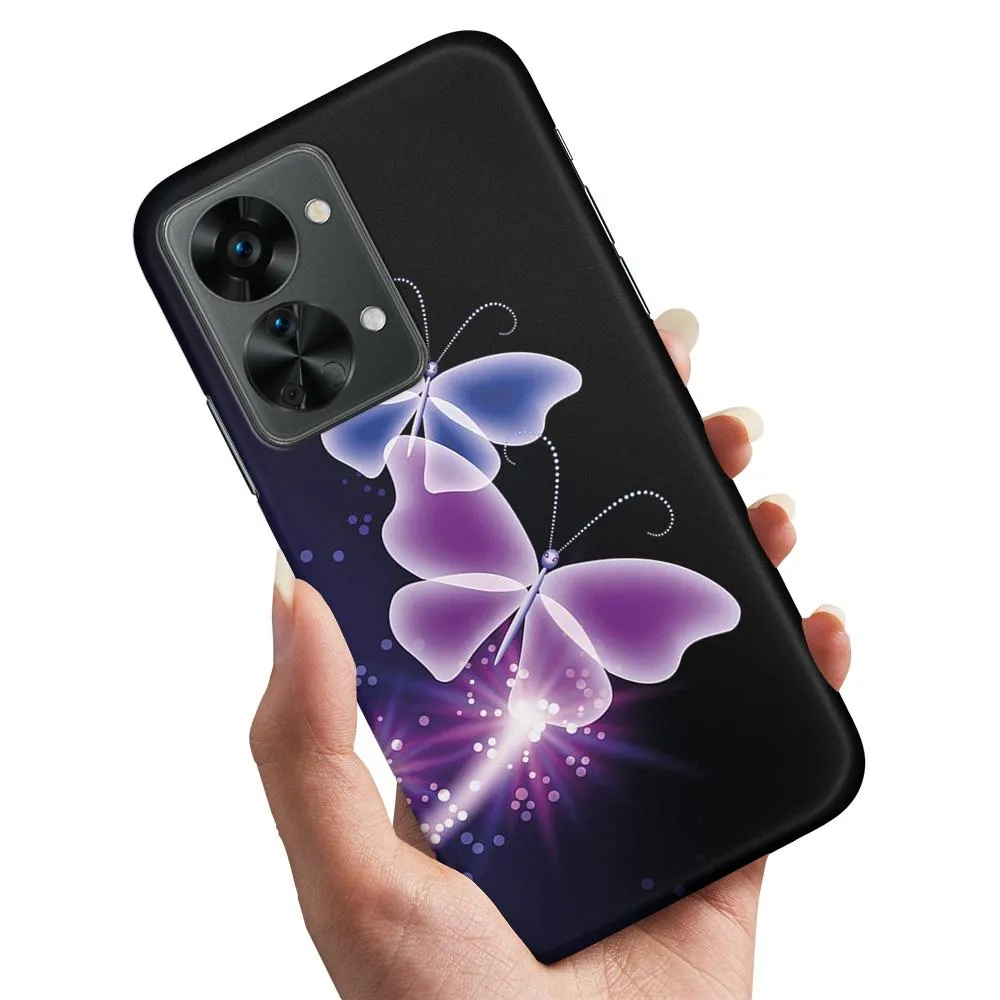 Deksel / Mobildeksel til OnePlus Nord 2T - Lilla Sommerfugler