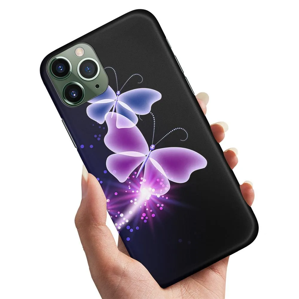 Deksel / Mobildeksel til iPhone 12 / 12 Pro - Lilla Sommerfugler