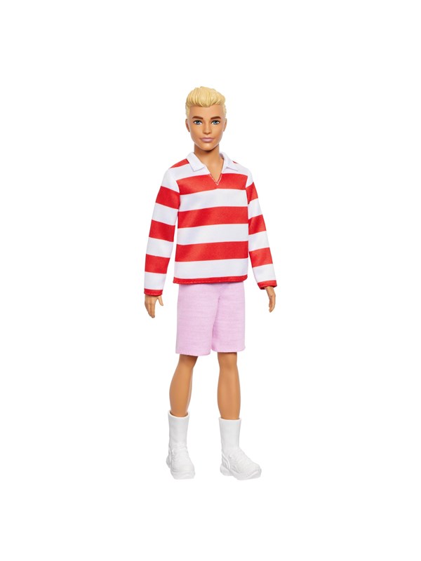 Barbie Fashionista Ken Doll Red & White Stripes
